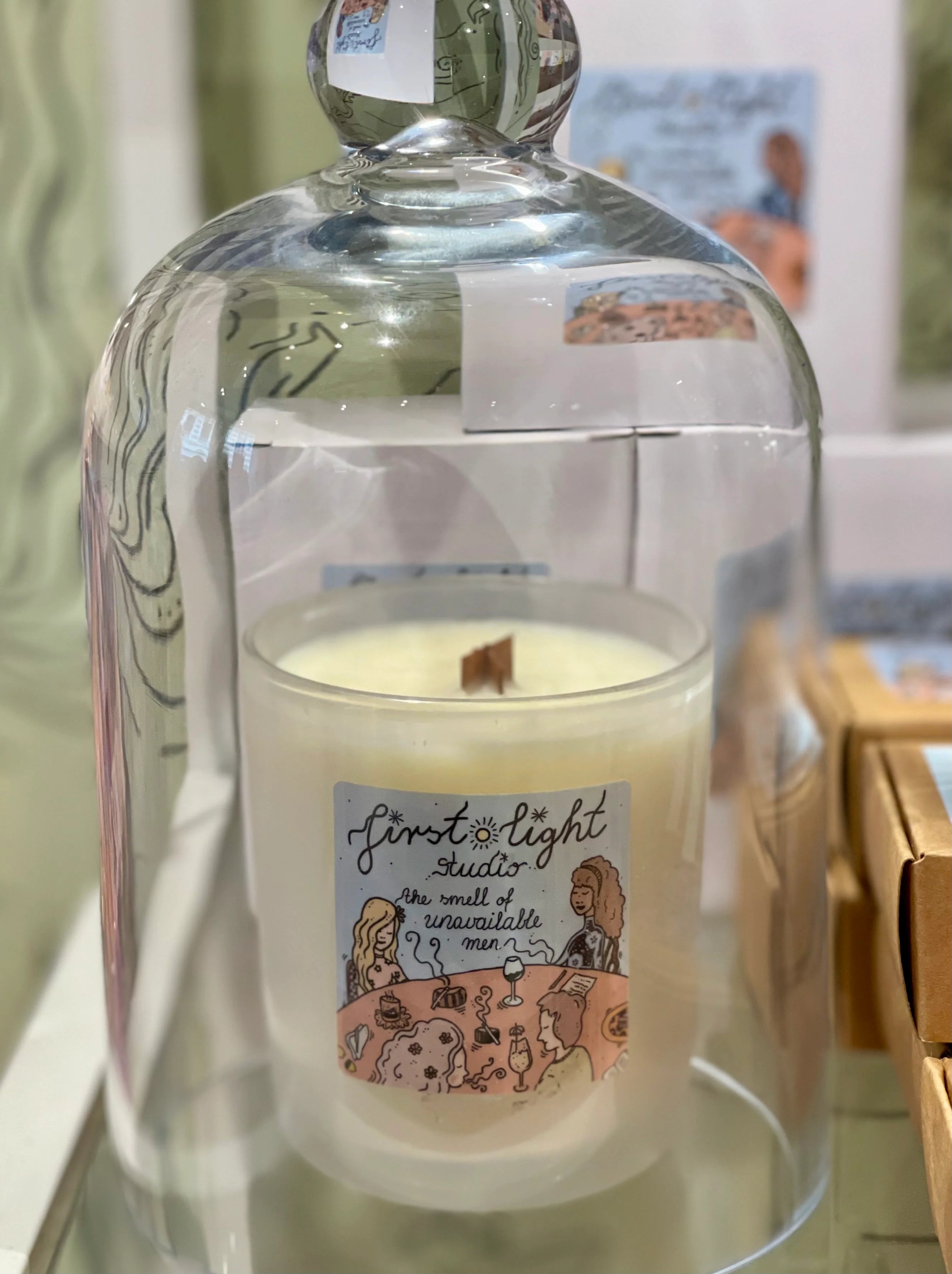 The smell of unavailable men" håndlagde duftlys