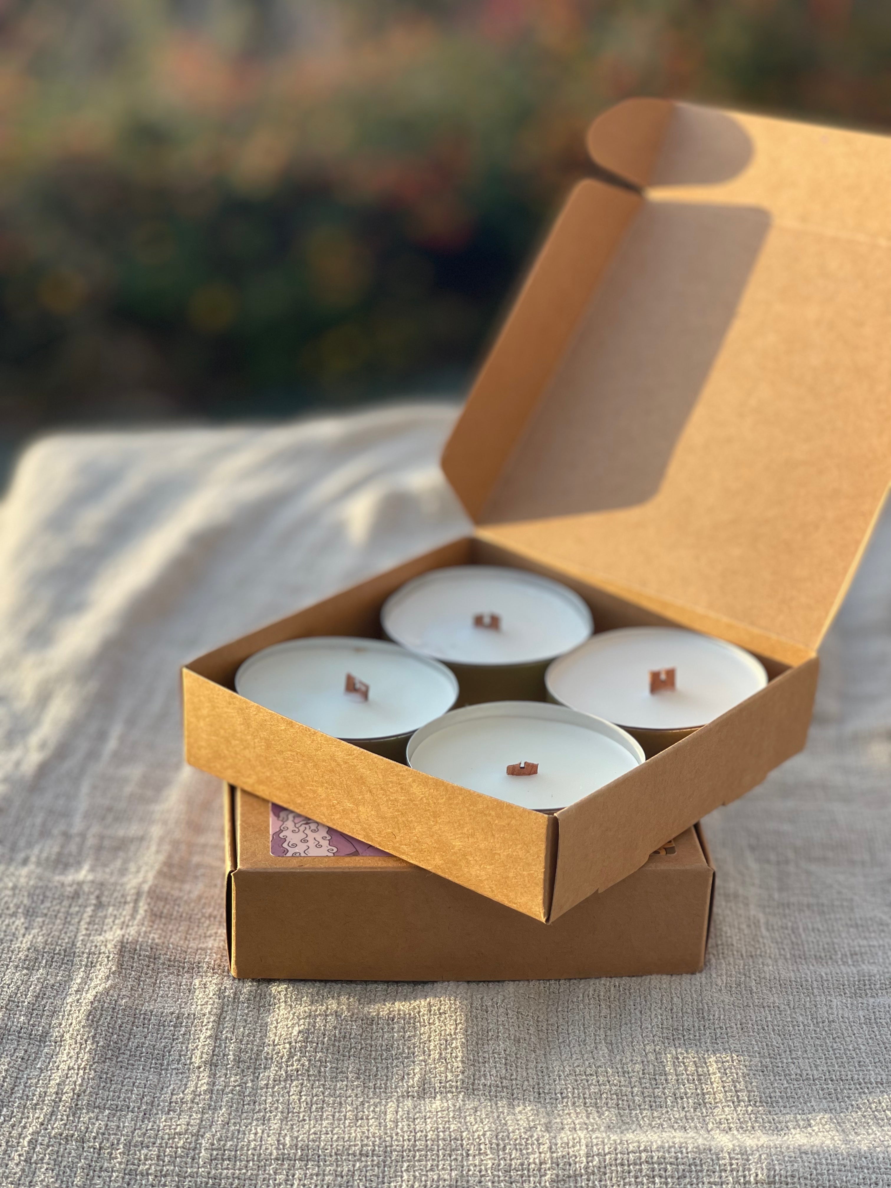 Gavepakke av 4 duftlys