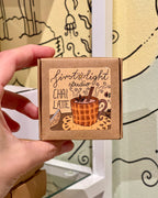 duftlys i eske, chai latte duft, naturlig