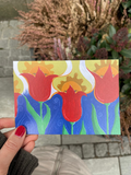 postkort med tulipper