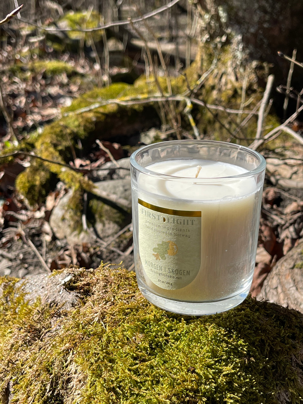 MORGEN I SKOGEN håndlagde duftlys (insect repellent)